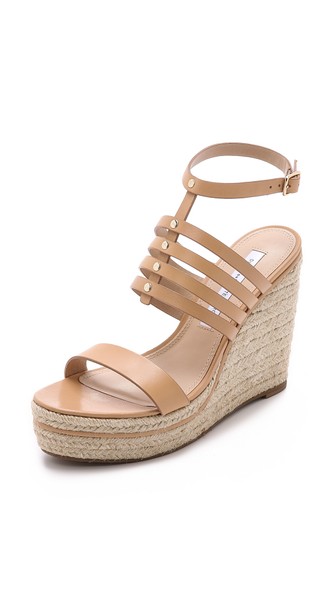 Diane von Furstenberg Gabby Wedge Espadrilles in Natural