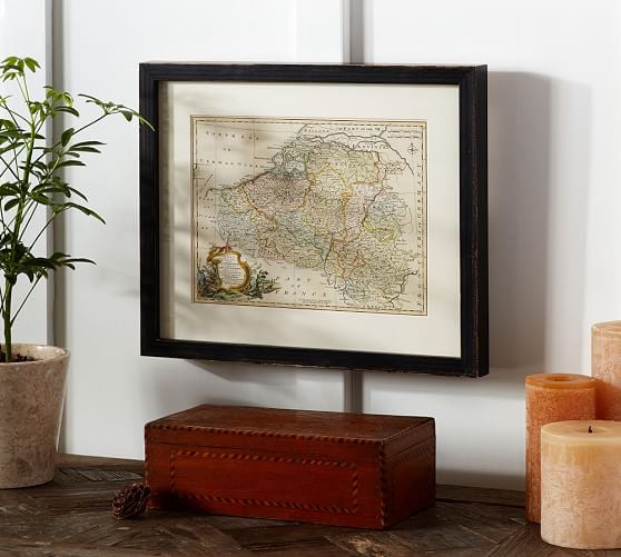 Pottery Barn MAP OF FRANCE PRINT