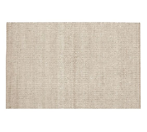 DUNCAN DIAMOND NATURAL FIBER RUG - IVORY. Pottery Barn