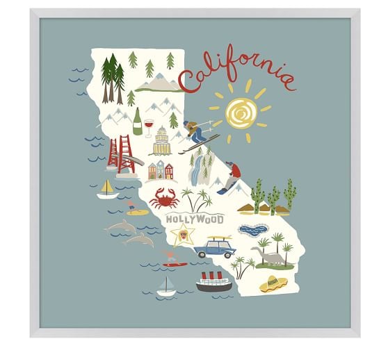 CALIFORNIA FRAMED PRINT. Pottery Barn