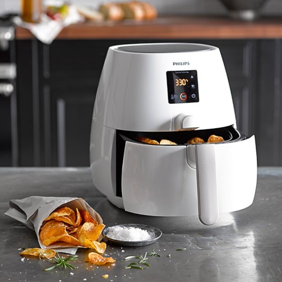 Philips Viva Digital Air Fryer in White. Williams-Sonoma