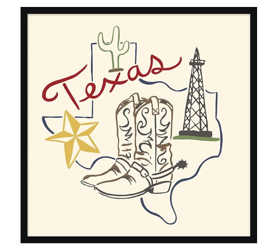 TEXAS FRAMED PRINT Pottery Barn