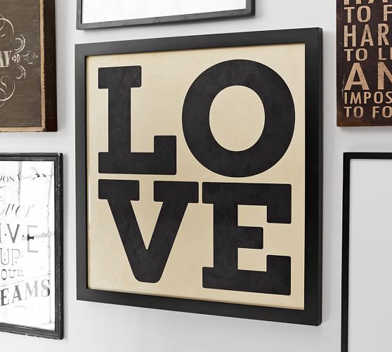 LOVE FRAMED PRINT Pottery Barn