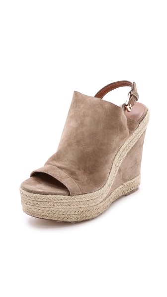 Matiko Vail Suede Platform Espadrille Wedges in Taupe
