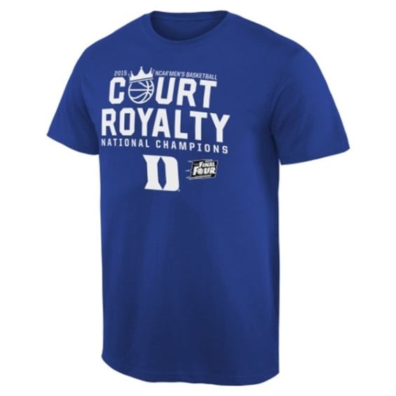 Duke Blue Devils Duke Blue 2015 NCAA Men's Basketball National Champions Court Royalty T-Shirt
