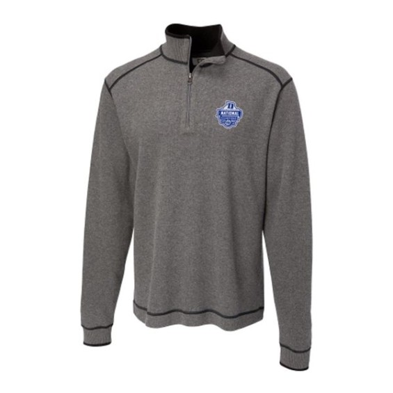 Cutter & Buck Duke Blue Devils Gray 2015 NCAA Men's Basketball National Champions Overtime 1/4 Zip Jacket