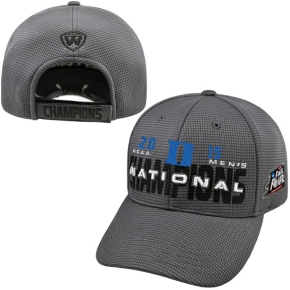 Top of the World Duke Blue Devils Gray 2015 NCAA Men's Basketball National Champions Booster Plus Adjustable Hat