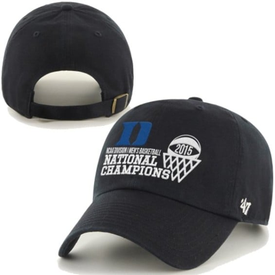 '47 Brand Duke Blue Devils Youth Black 2015 NCAA Men's Basketball National Champions Clean Up Hat