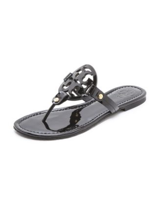 Tory Burch Miller Thong Sandals in Black