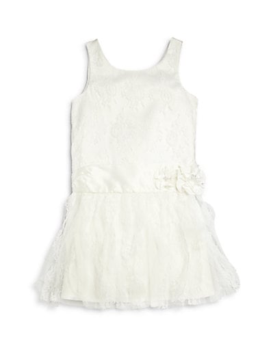 Biscotti Toddler's & Little Girl's Lace Overlay Dress in Ivory