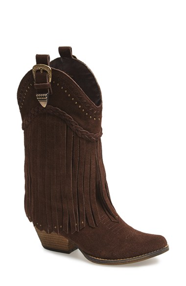 Very Volatile 'Pasa' Suede Western Boot (Women) in Brown