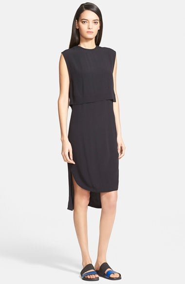 Helmut Lang 'Blaze' Sleeveless Popover Dress in Black