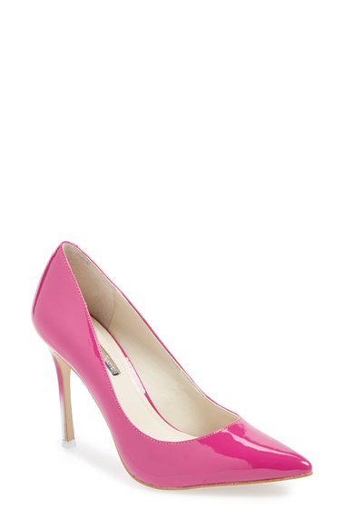 BCBGeneration 'Treasure' Pointy Toe Pump (Women) in Magenta Patent spring 2015 nordstrom half-yearly sale