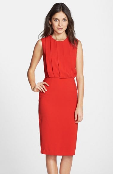 Clove Back Cutout Pleated Blouson Dress (Nordstrom Exclusive) in Red