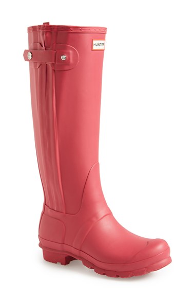 Hunter 'Original Slim' Zip Rubber Rain Boot (Women) in Raspberry spring 2015 nordstrom half-yearly sale