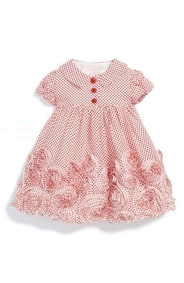 Biscotti 'Lots of Dots' Cap Sleeve Dress (Baby Girls) in Red