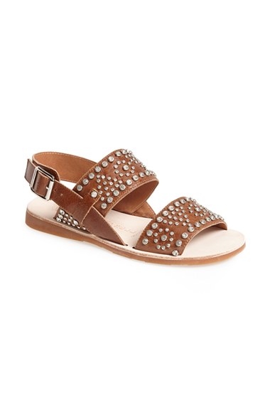 Jeffrey Campbell 'Patras' Sandal (Women) in Tan/Silver