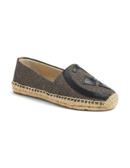 Tory Burch 'Lonnie' Espadrille Flat (Women) in Black/Toasted Wheat