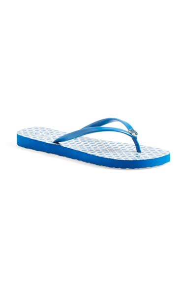 Tory Burch Print Flip Flop (Women) in Sailboat/Geo Tile Nordstrom half yearly sale