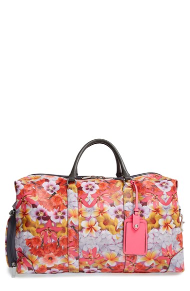 Rebecca Minkoff Weekend Duffel Bag in Multi Floral Print/Silver