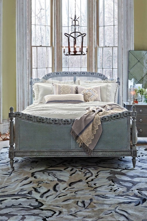 Draped Garland Bed by Tracey Boyd in Dark Grey