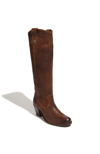 Frye 'Jackie Button' Leather Riding Boot in Cognac