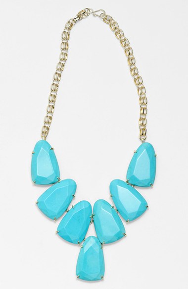 Kendra Scott 'Harlow' Frontal Necklace in Turquoise