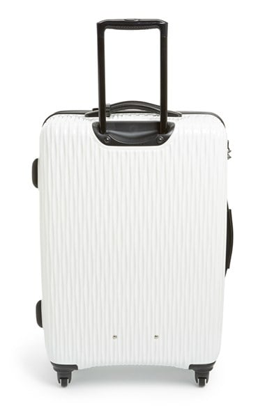 Longchamp 'Medium Fairval' Four-Wheel Hard Shell Suitcase (28 Inch) in White