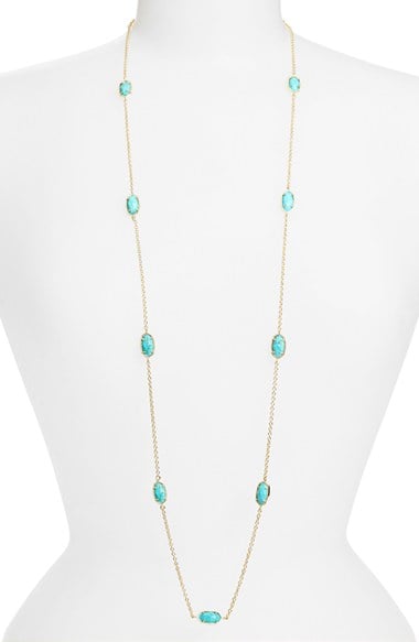Kendra Scott 'Kelsie' Station Necklace (Nordstrom Exclusive) in Gold and Turquoise