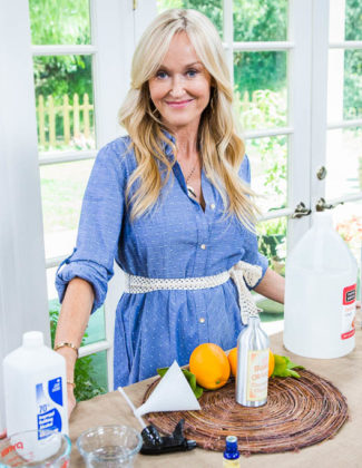 Natural lifestyle expert Sophie Uliano shares the secret to making the fabulous sweet orange countertop spray, lavender disinfecting spray, and hardwood floor cleanser she made on Hallmark's "Home & Family" on Monday, May 4, 2015. H&F Photo Credit: Copyright 2015 Crown Media Family Networks/Photographer: Jeremy Lee