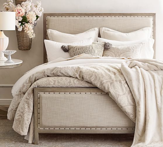 Pottery Barn TOULOUSE WOOD BED rustic chic beds
