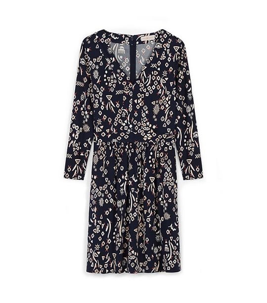 Tory Burch SILK INTERLOCK DRESS in Tory Navy Atelier B 