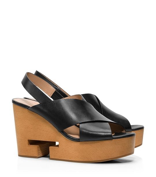 Tory Burch INFINITY T CRISSCROSS CLOG SANDAL in Black