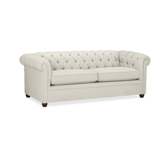 CHESTERFIELD UPHOLSTERED SOFA. Pottery Barn Memorial Day Sale