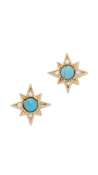 Tai Starburst Earrings in Turquoise/Gold