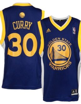 adidas Stephen Curry Golden State Warriors Youth Royal Blue Road Replica Jersey