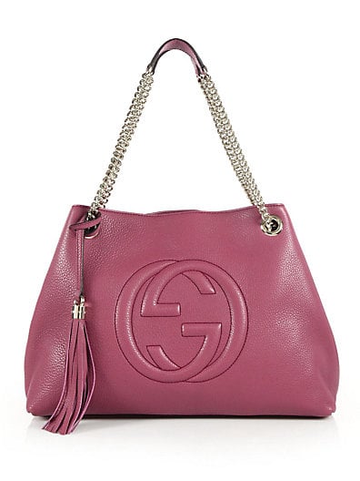 Gucci Soho Leather Shoulder Bag in Peonia
