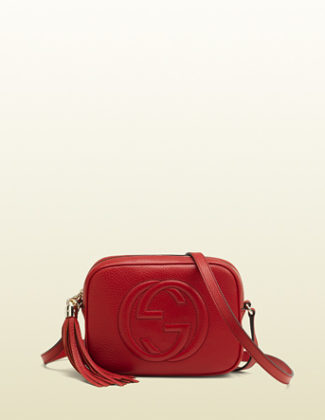 Gucci Soho Leather Disco Bag in Red