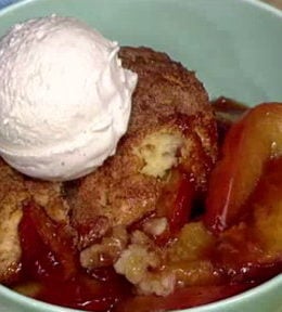 Learn how to make the delicious Southern inspired drop biscuit peach cobbler that chef Carla Hall made on "The Chew" on Tuesday, June 9th.