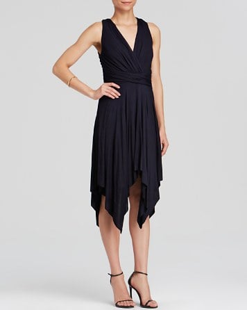 Bailey 44 Dress - Foxy Crisscross Back Jersey Handkerchief Hem in Navy Blue