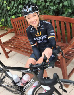 Elite cyclist, Lucy Garner joined journalist and blogger, Candace Rose Anderson of the website Candie Anderson to discuss racing in the last stage of the Tour de France (La Course for women) and the importance of probiotics. Image courtesy of Twitter.