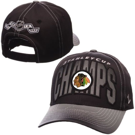 Zephyr Chicago Blackhawks Black 2015 Stanley Cup Champions Adjustable Hat