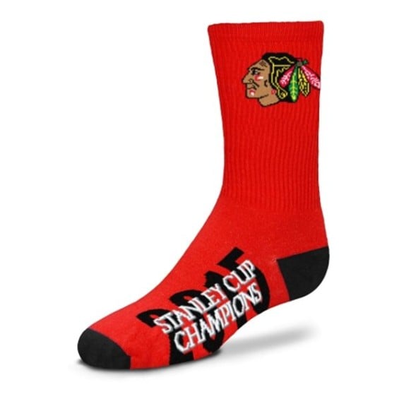 For Bare Feet Infant Chicago Blackhawks 2015 Stanley Cup Champions Team Logo Socks