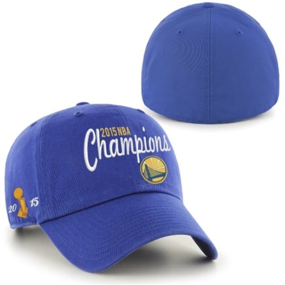 '47 Brand Golden State Warriors Royal 2015 NBA Finals Champions Franchise Locker Room Fitted Hat