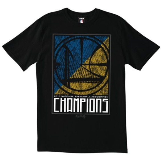 Golden State Warriors UNK Black 2015 NBA Finals Champions Duotone T-Shirt