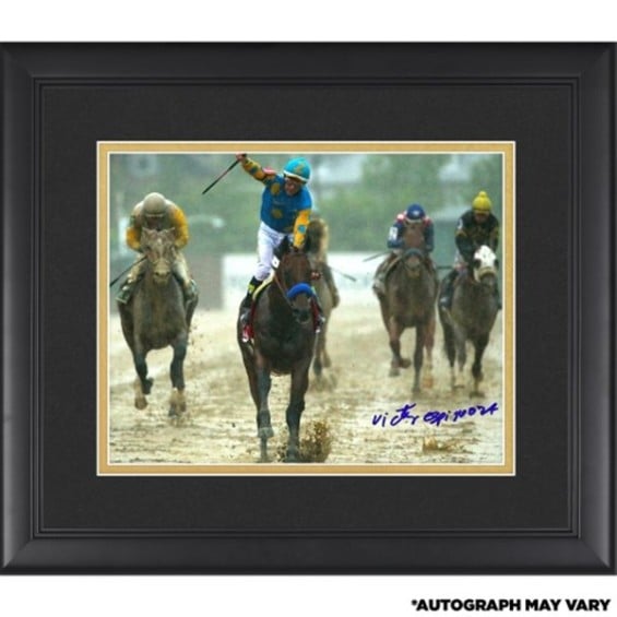 Steiner Sports Victor Espinoza American Pharoah Framed Autographed 8'' x 10'' Preakness Photograph