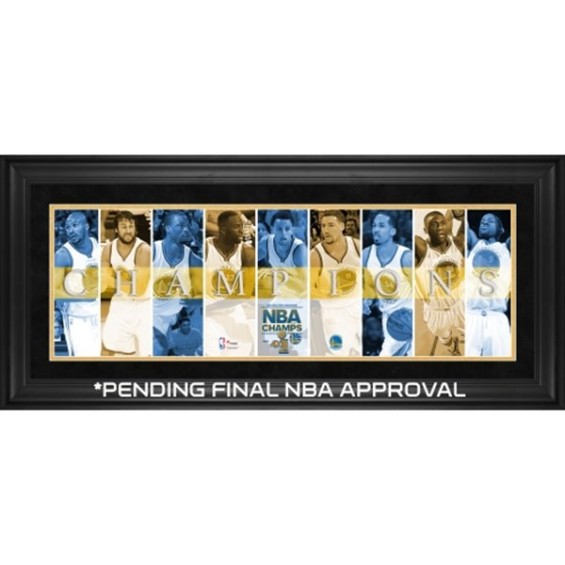 Fanatics Authentic Golden State Warriors 2015 NBA Finals Champions Framed 10'' x 30'' Champions Collage