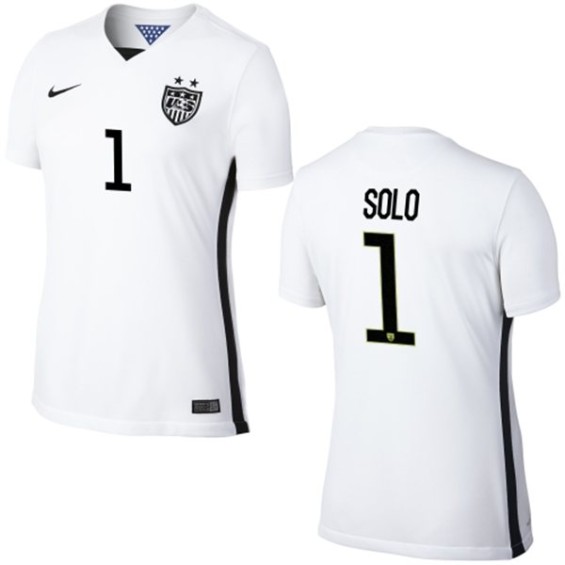 Nike USA Hope Solo Womens Home Replica Jersey - White