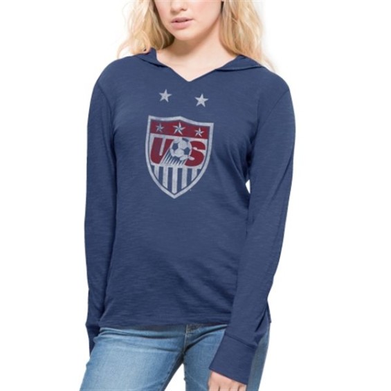 '47 Brand US Soccer Women's Navy Primetime Pullover Hoodie
