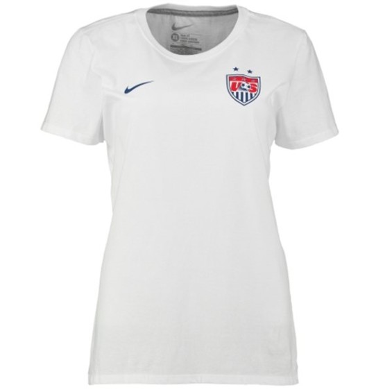 Nike USA Women's White Team Crest and Swoosh T-Shirt